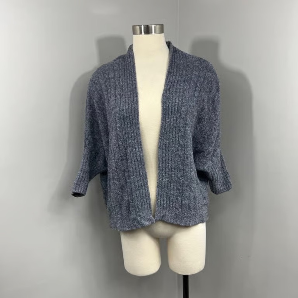 Charcoal Open-Front Women's Cardigan